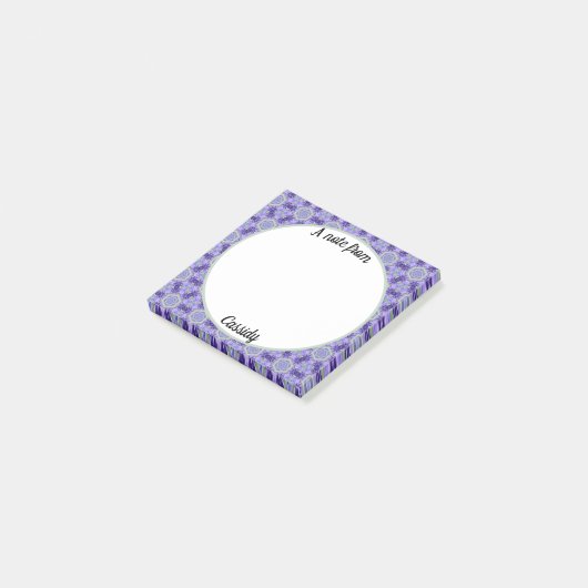 Lavender Paars Pattered Post-it® Notes (Schuin)