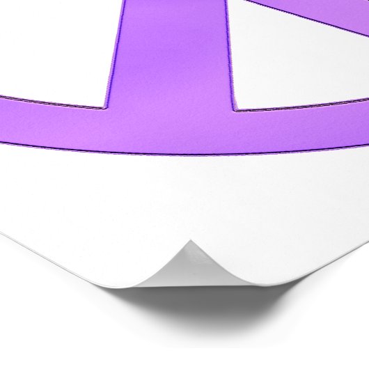 Lavender Paars Peace Symbol Poster (Hoek)