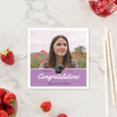 Lavender Paars Photo Afstuderen Klasse 2022 Servet (Insitu)