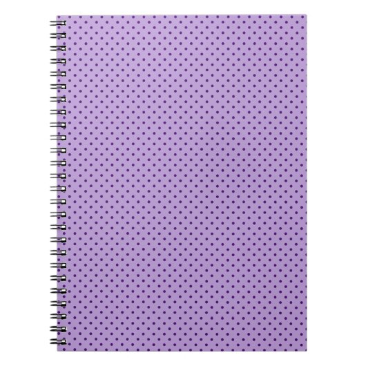 Lavender Paars Polka Dot Classic Minimal Notitieboek (Voorkant)