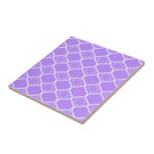 Lavender Paars Quatrefoil Geometric Pattern Tegeltje (Zijkant)