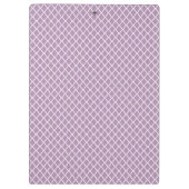  Lavender Paars Quatrefoil Monogramnaam Klembord (Achterkant)