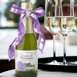 Lavender Paars Roos Classy Weddenschap Hartelijk d Sparkling Wijnetiket