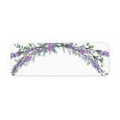 Lavender Paars Roos en Eucalyptus Etiket (Voorkant)