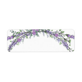 Lavender Paars Roos en Eucalyptus Etiket