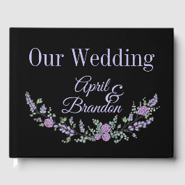 Lavender Paars Roos en Eucalyptus Gastenboek