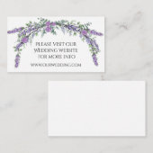 Lavender Paars Roos en Eucalyptus Informatiekaartje (Voorkant / Achterkant)