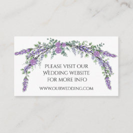 Lavender Paars Roos en Eucalyptus Informatiekaartje