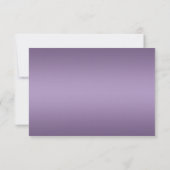  Lavender Paars Silver Floral RSVP Kaartje (Achterkant)