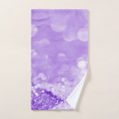 LAVENDER PAARS SPARKLE BUBBLE BATHROOM TOWEL BAD HANDDOEK (Handdoek)