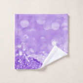 LAVENDER PAARS SPARKLE BUBBLE BATHROOM TOWEL BAD HANDDOEK (Wasdoekje)