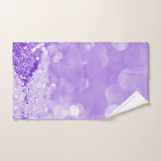LAVENDER PAARS SPARKLE BUBBLE BATHROOM TOWEL BAD HANDDOEK (Handdoek)