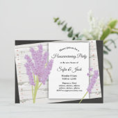 lavender, paars, uitnodiging voor huisverwarming (Staand voorkant)