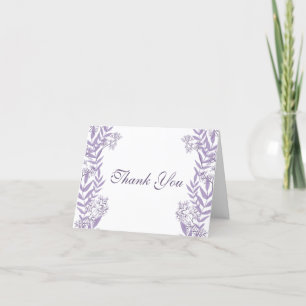 Lavender Paars Weddenschap  Botanisch Bedankkaart