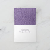 Lavender Paars Weddenschap Botanisch Bedankkaart (Binnen)