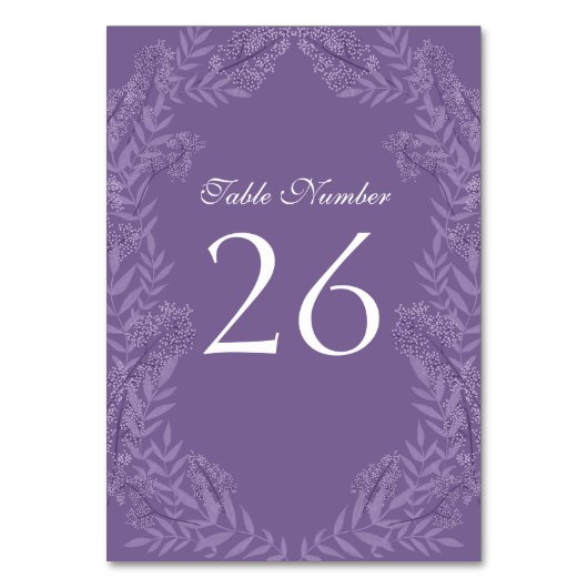 Lavender Paars Weddenschap  Botanisch Kaart (Achterkant)