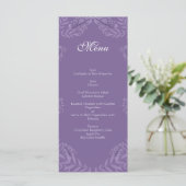 Lavender Paars Weddenschap  Botanisch Menu (Staand voorkant)