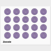 Lavender Paars Weddenschap Botanisch Ronde Sticker (Vel)