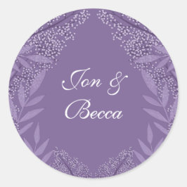 Lavender Paars Weddenschap  Botanisch Ronde Sticker