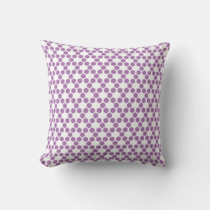 Lavender Paars White Geometric Hexagon Patroon Kussen