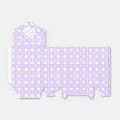 Lavender paars, witte polka stipmonogram bruiloft bedankdoosjes (Uitgevouwen)