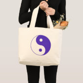 Lavender Paars Yin-Yang Grote Tote Bag (Voorkant (product))