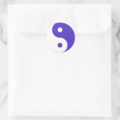 Lavender Paars Yin-Yang Ronde Sticker (Tas)