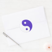 Lavender Paars Yin-Yang Ronde Sticker (Envelop)