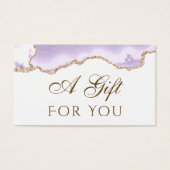 lavender paarse Agate Cadekaart Visitekaartje (Voorkant)