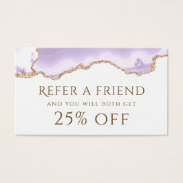 lavender paarse Agate Referral-kaart Visitekaartje