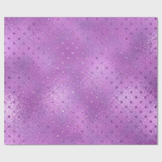 Lavender Paarse Amethyst Plum Glam Glitter Stippen Cadeaupapier (Vlak)