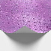 Lavender Paarse Amethyst Plum Glam Glitter Stippen Cadeaupapier (Hoek)