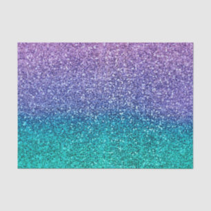 Lavender Paarse & Blauwgroen Aqua Green Sparkly Pa Tissuepapier
