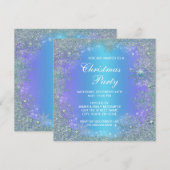 Lavender Paarse Blauwgroen Blauwe Snowflake Kerstm Kaart (Voorkant / Achterkant)