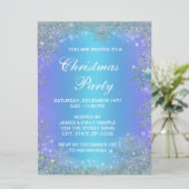 Lavender Paarse Blauwgroen Blauwe Snowflake Kerstm Kaart (Staand voorkant)