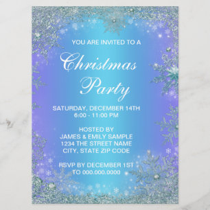 Lavender Paarse Blauwgroen Blauwe Snowflake Kerstm Kaart