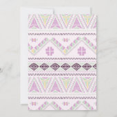 Lavender & Paarse Boho Wild Een eerste verjaardag Kaart (Achterkant)