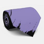 Lavender Paarse Borstel Moderne Zwarte Achtergrond Stropdas (Opgerold)