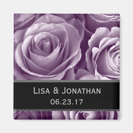 LAVENDER PAARSE bruiloft Rozen magneet bruid bruid (Voorkant)