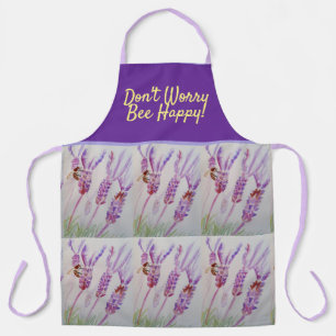 Lavender Paarse Floral Art maakt het niet uit of i Schort