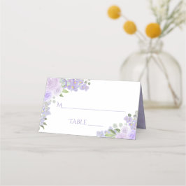 Lavender Paarse Floral Elegant Wedding Write-In Plaatskaartje