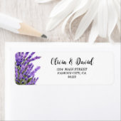 Lavender Paarse Florals Adres Etiket (Insitu)