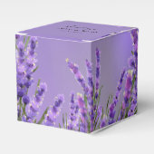 Lavender Paarse Florals Wedding Favor Box Bedankdoosjes (Voorkant Zijde)