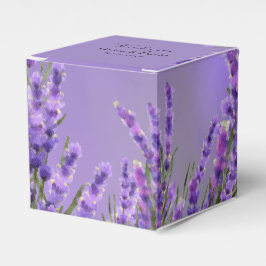 Lavender Paarse Florals Wedding Favor Box Bedankdoosjes