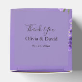 Lavender Paarse Florals Wedding Favor Box Bedankdoosjes (Bovenkant)