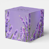 Lavender Paarse Florals Wedding Favor Box Bedankdoosjes (Achterkant)