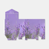 Lavender Paarse Florals Wedding Favor Box Bedankdoosjes (Uitgevouwen)
