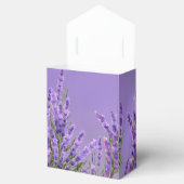 Lavender Paarse Florals Wedding Favor Box Bedankdoosjes (Geopend)