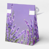 Lavender Paarse Florals Wedding Favor Box Bedankdoosjes (Achterkant)