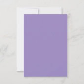 Lavender Paarse Florals Wedding RSVP Kaart (Achterkant)